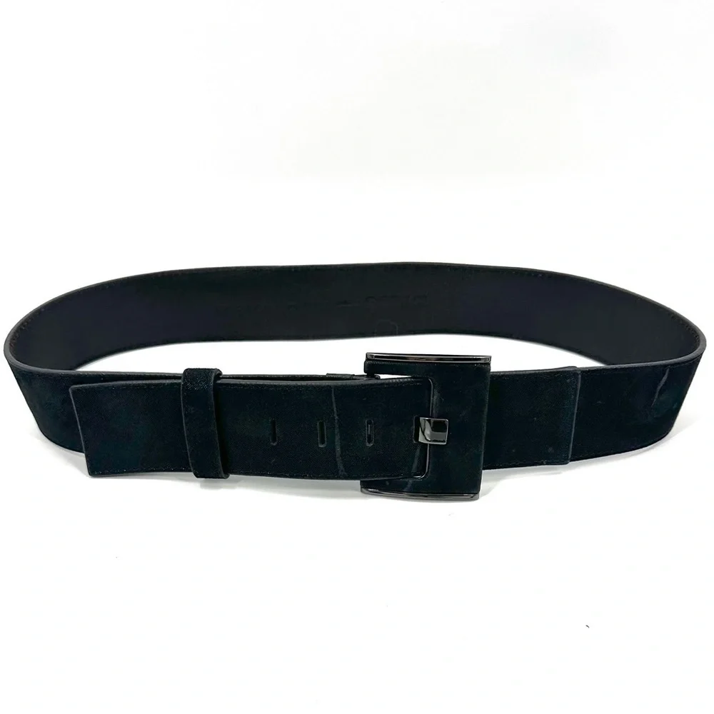 Chicos Belt Womens Medium Leather Metallic Shiny Capsule Minimalist Classic